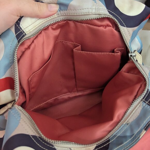 Coach Madison Scarf Print Multicolor Maggie Shoulder Bag Hobo - Picture 8 of 11